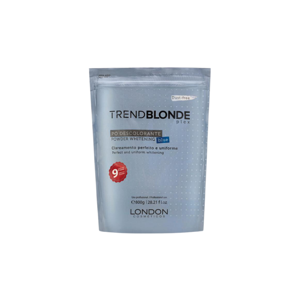 Pó Descolorante Trend Blonde Plex Blue Pouch 800g | London Cosméticos